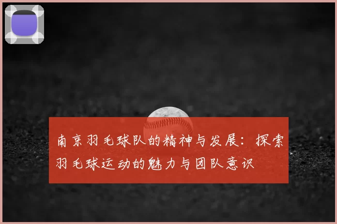 南京羽毛球队的精神与发展:探索羽毛球运动的魅力与团队意识