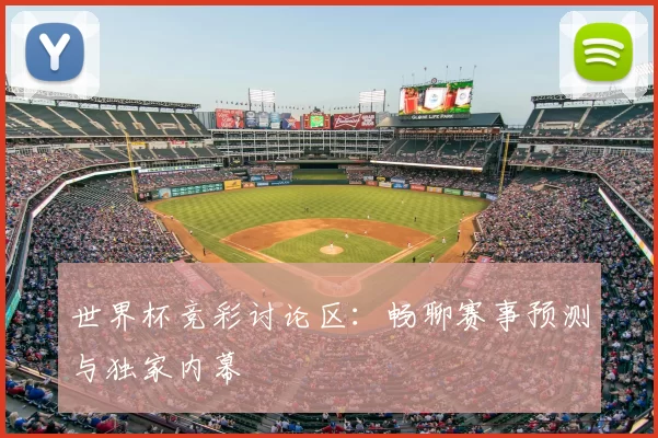 世界杯竞彩讨论区:畅聊赛事预测与独家内幕