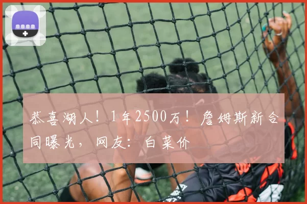 恭喜湖人!1年2500万!詹姆斯新合同曝光,网友:白菜价
